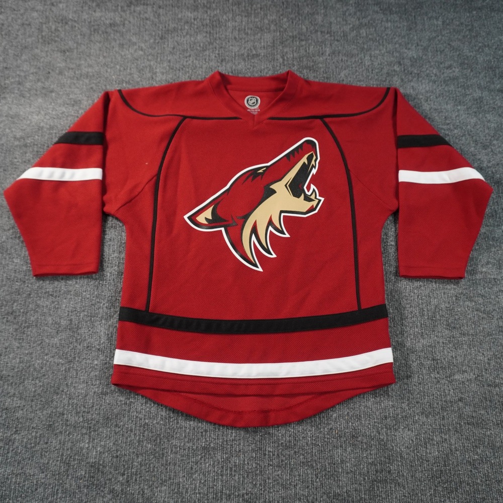NHL Arizona Coyotes Hockey Jersey Kids XL 16/18 Red Max Domi 16 Striped Mesh
